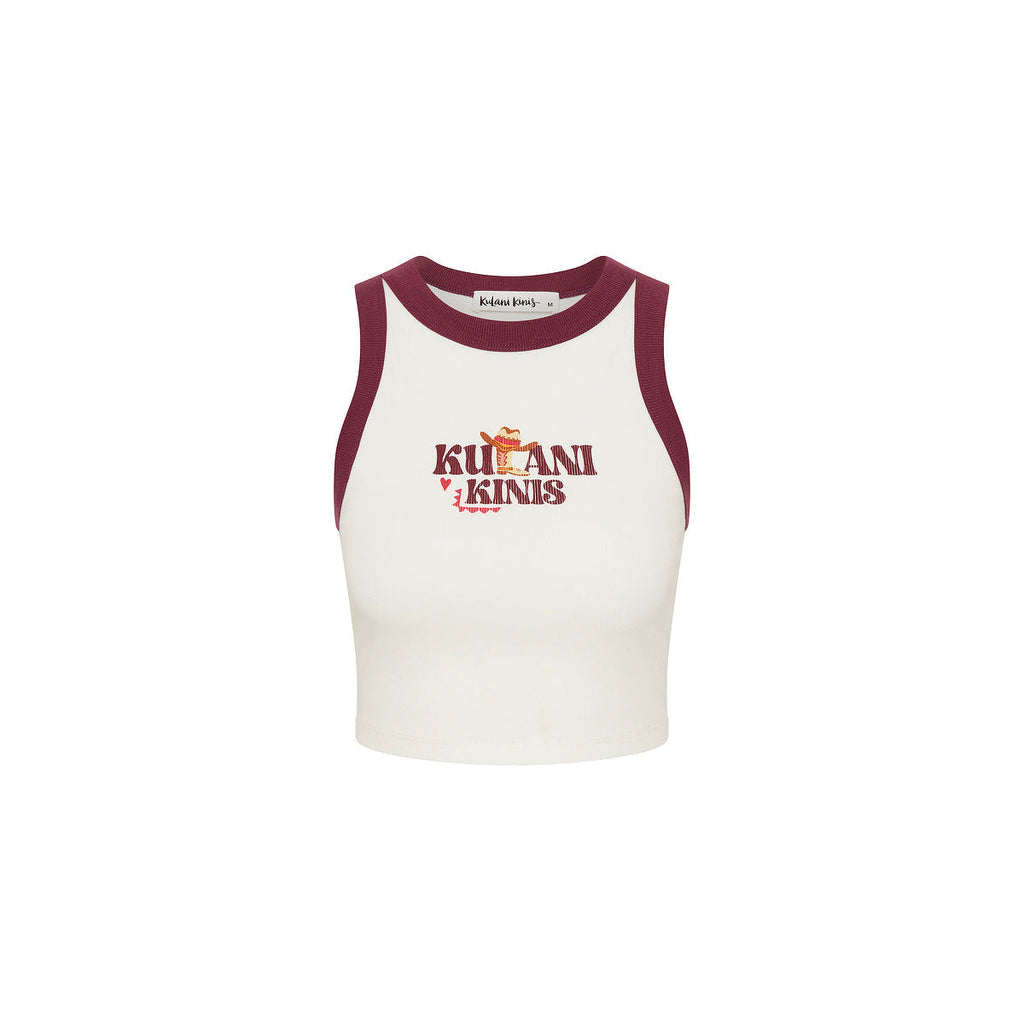 11453: Bind Crop Tank Top - Wild West