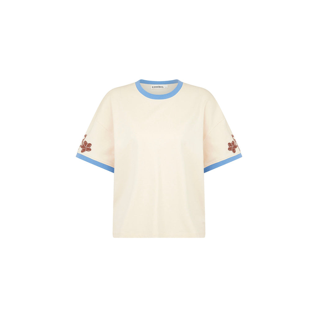 11505: Boyfriend Bind Tee - Frangipani Fizz