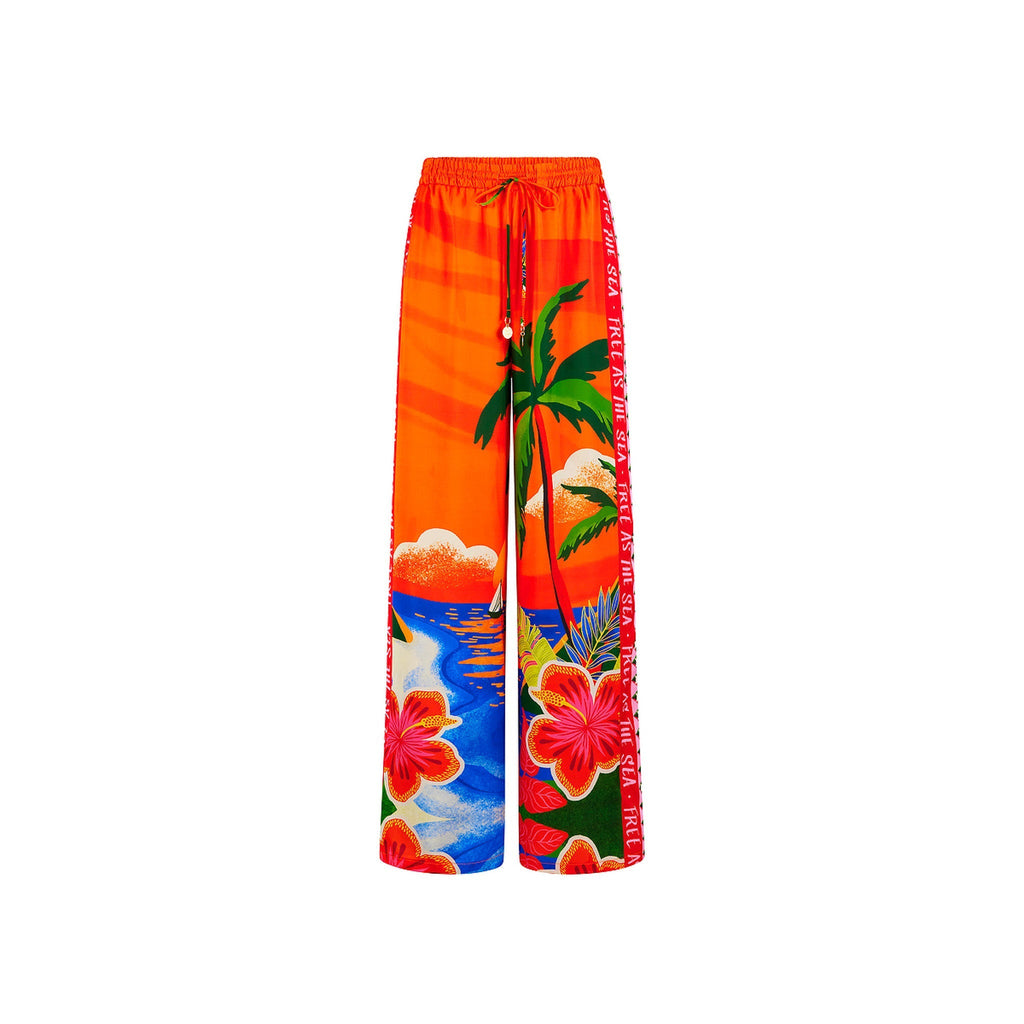 12483: Drawstring Resort Pants - Golden Daze