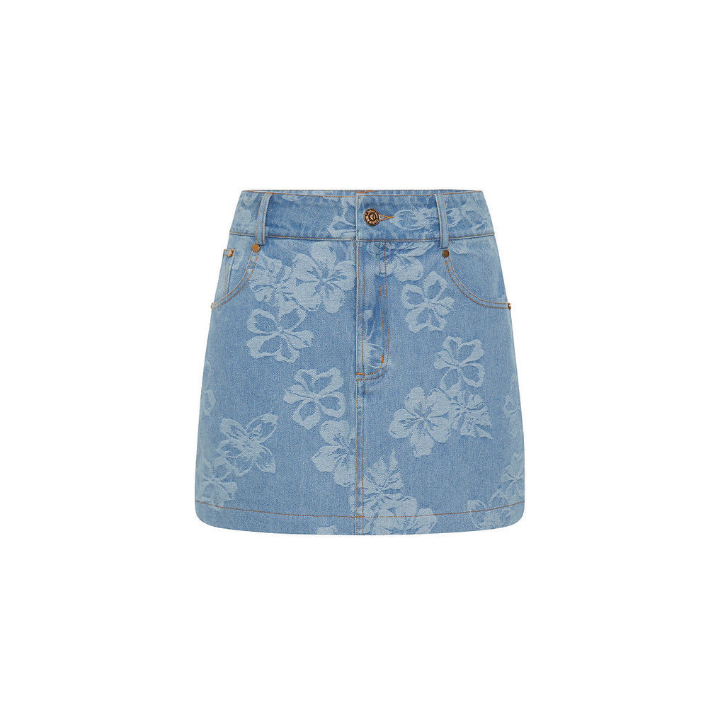 15522: Denim Mini Skirt - Dixie Denim