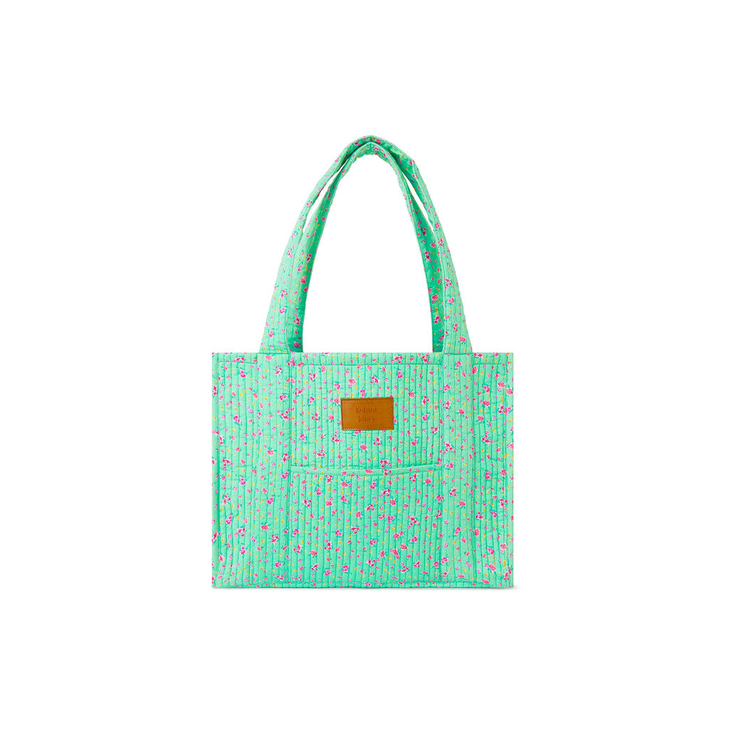 17518: Quilted Tote Bag - Mint Macaron