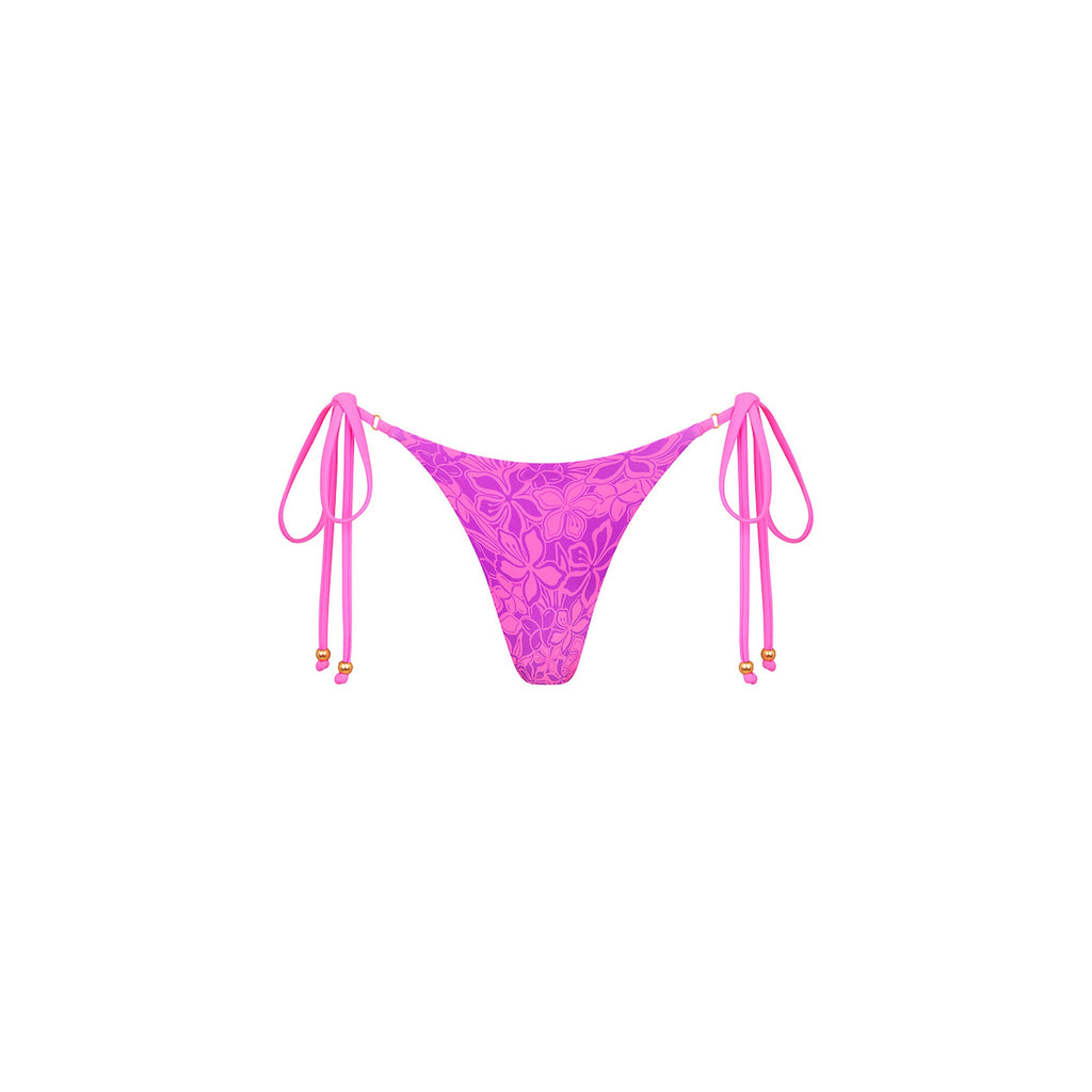 BOT228: Thong Tie Side Bikini Bottom - Bubble Berry