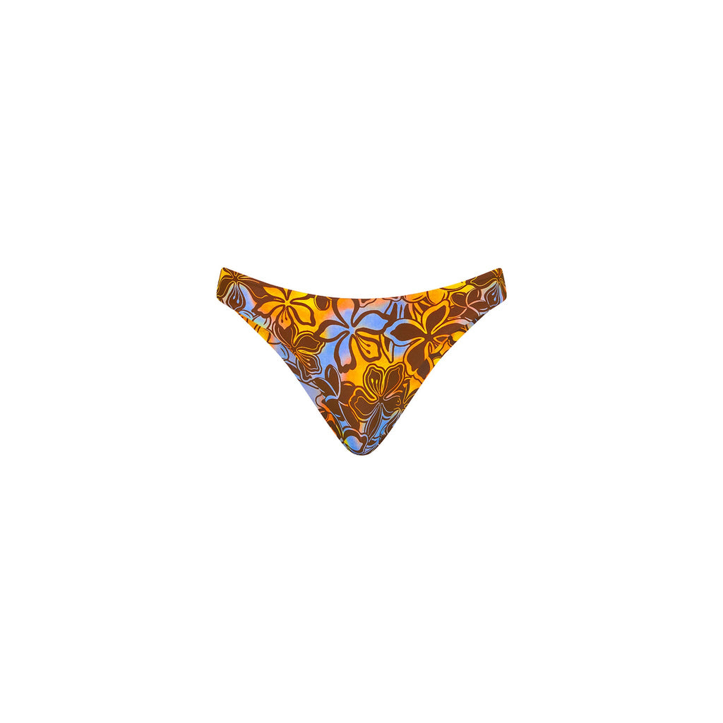 BOT229: Minimal Full Coverage Bikini Bottom - Frangipani Fizz
