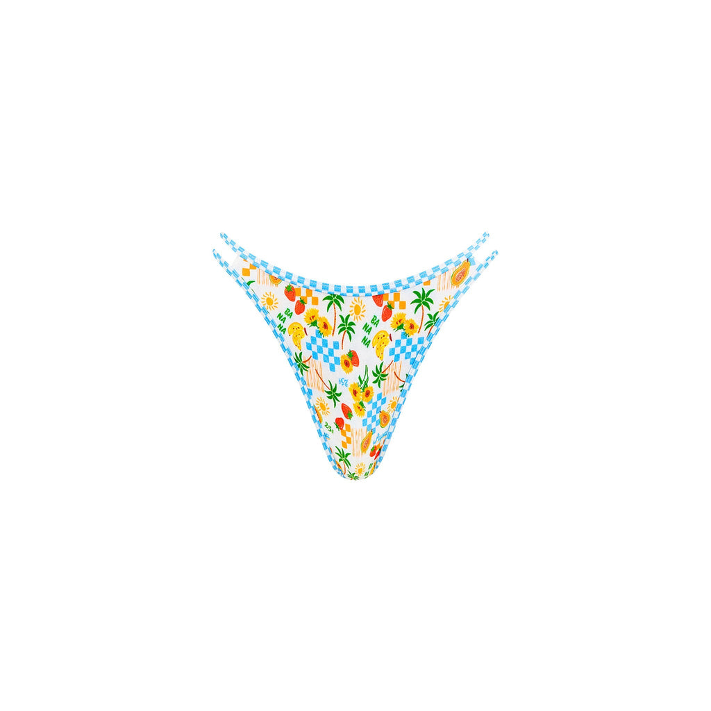 BOT236: Twin Strap Cheeky Bikini Bottom - Suncatcher