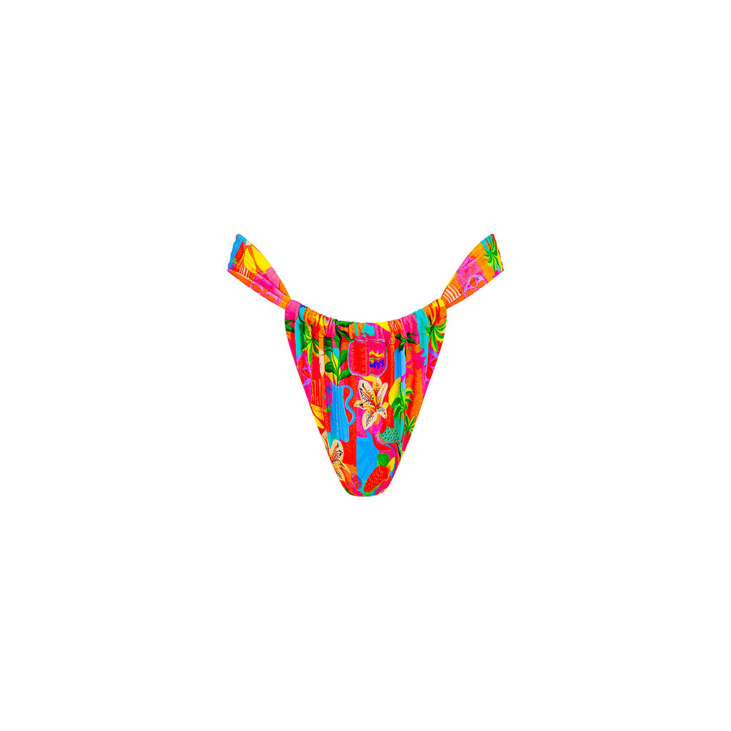 BOT237: Ruched Thong Bikini Bottom - Havana Haven