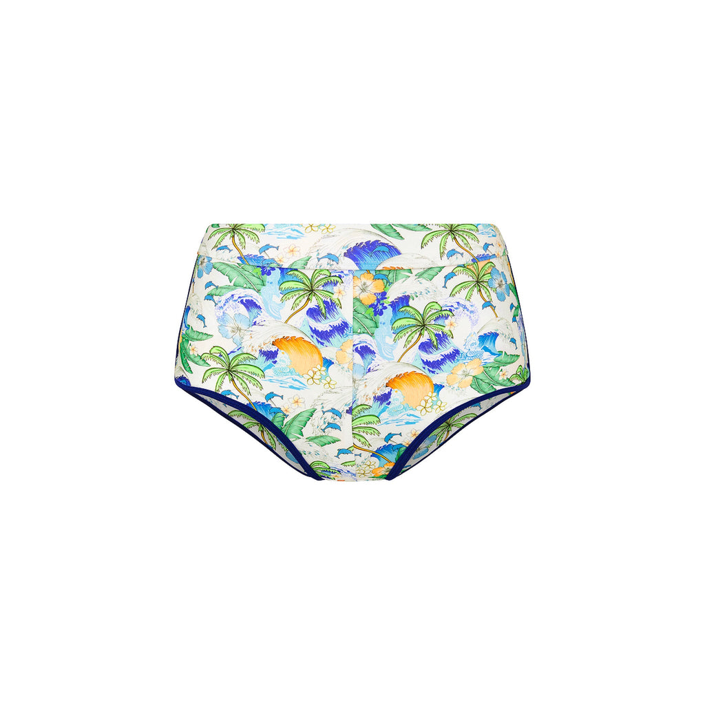 BOT250: Bind Cheeky Swim Short - Blue Crush