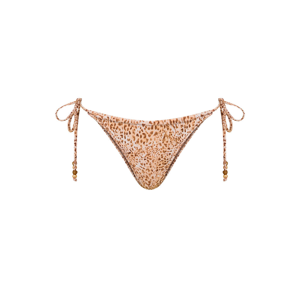 BOT255: Full Coverage Tie Bikini Bottom - Wild Skies