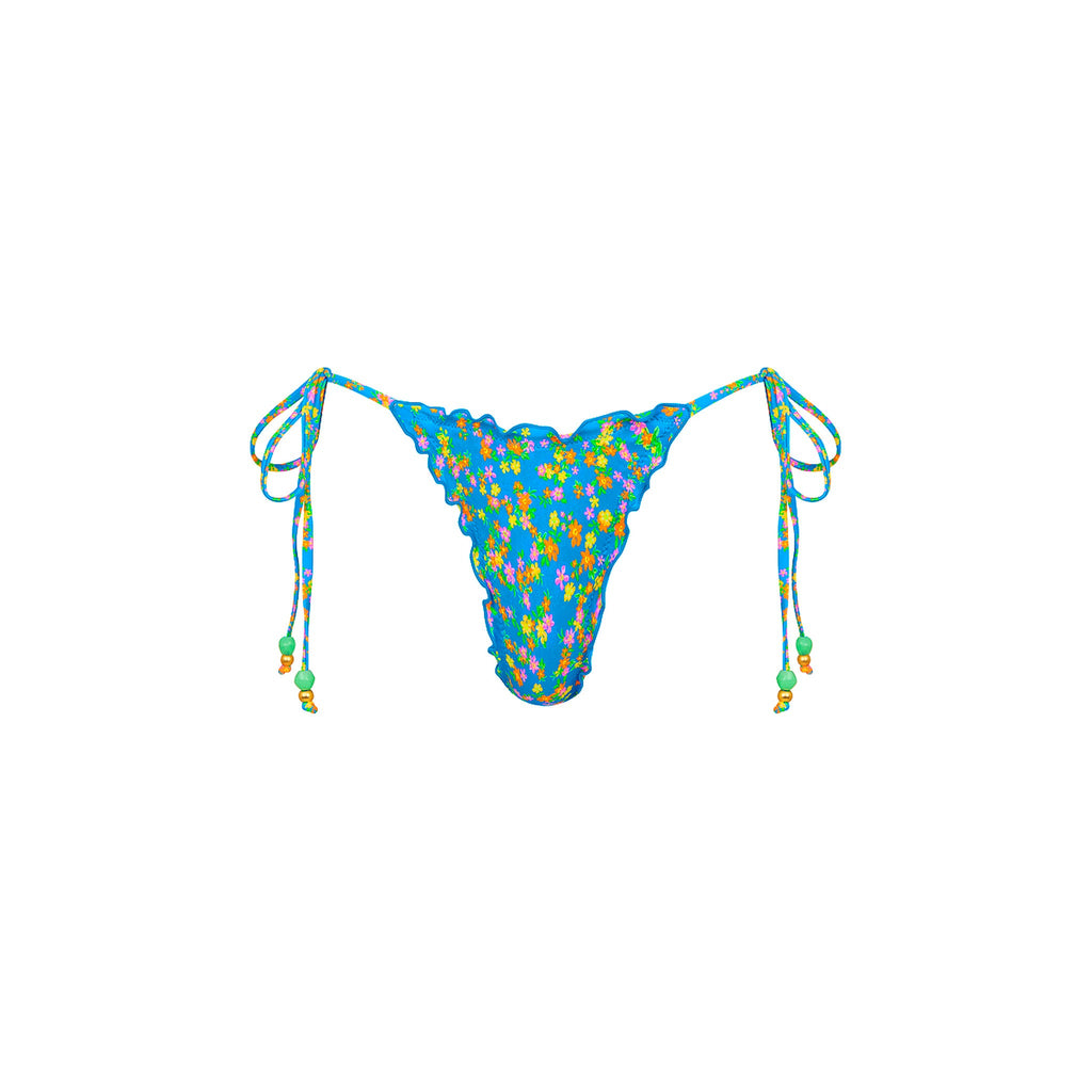BOT257: Lettuce Edge Thong Tie Bikini Bottom - La Belle
