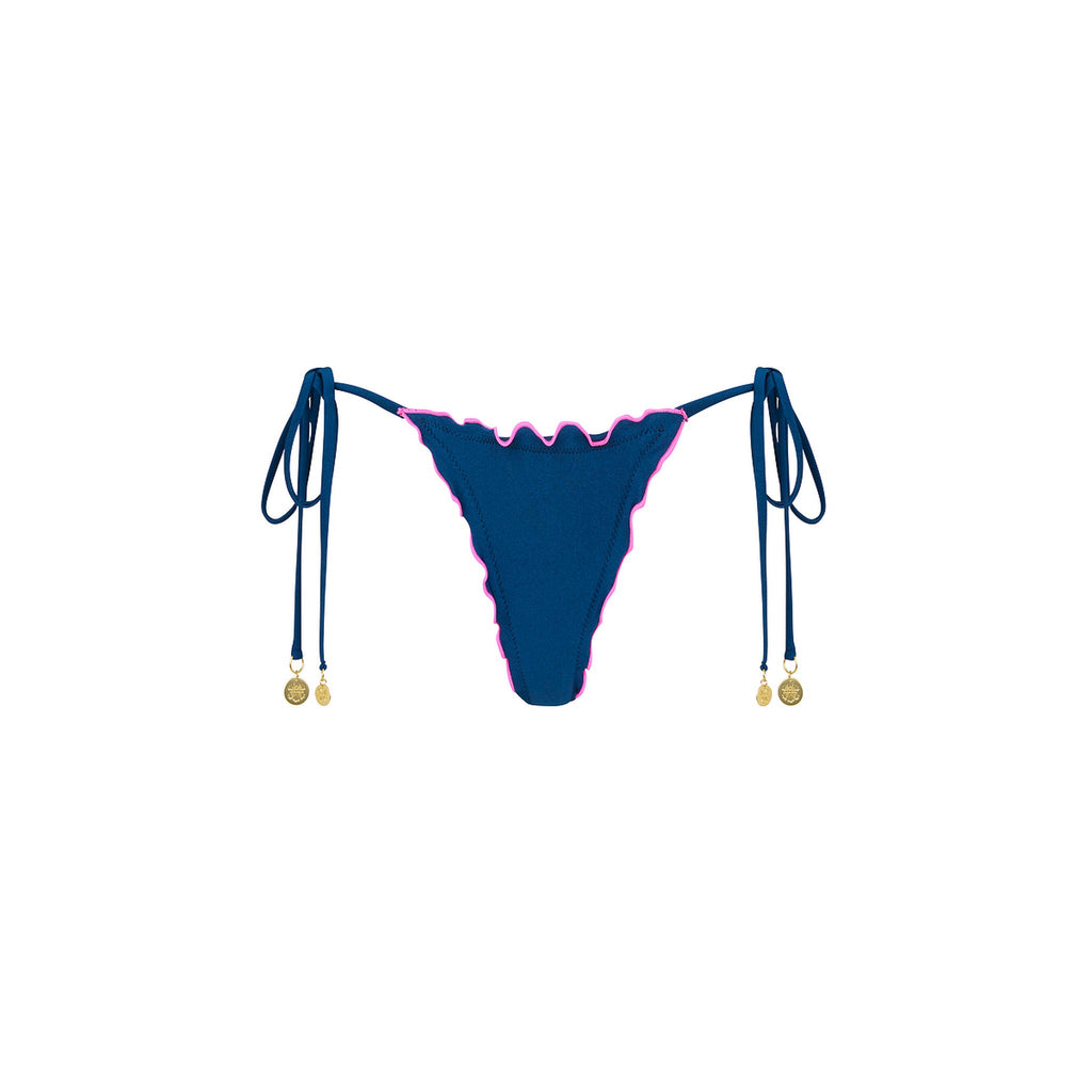 BOT257: Lettuce Edge Thong Tie Bikini Bottom - Mystic Moon