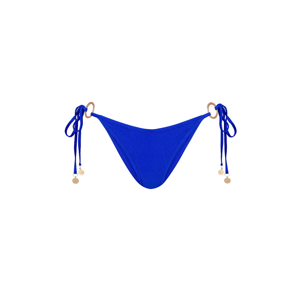 BOT261: Ring Cheeky Tie Bikini Bottom - Blue Lagoon
