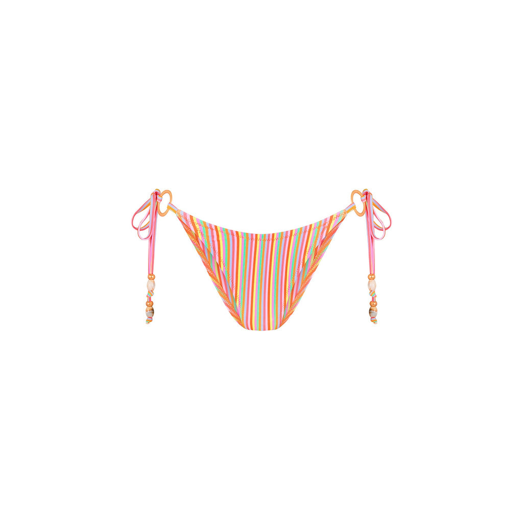 BOT261: Ring Cheeky Tie Bikini Bottom - Sunshine Sorbet