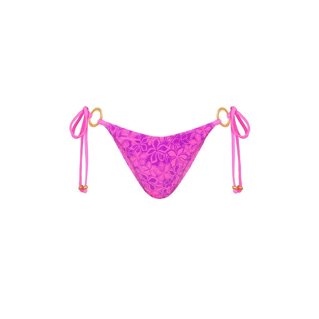 BOT261: Ring Cheeky Tie Bikini Bottom - Bubble Berry