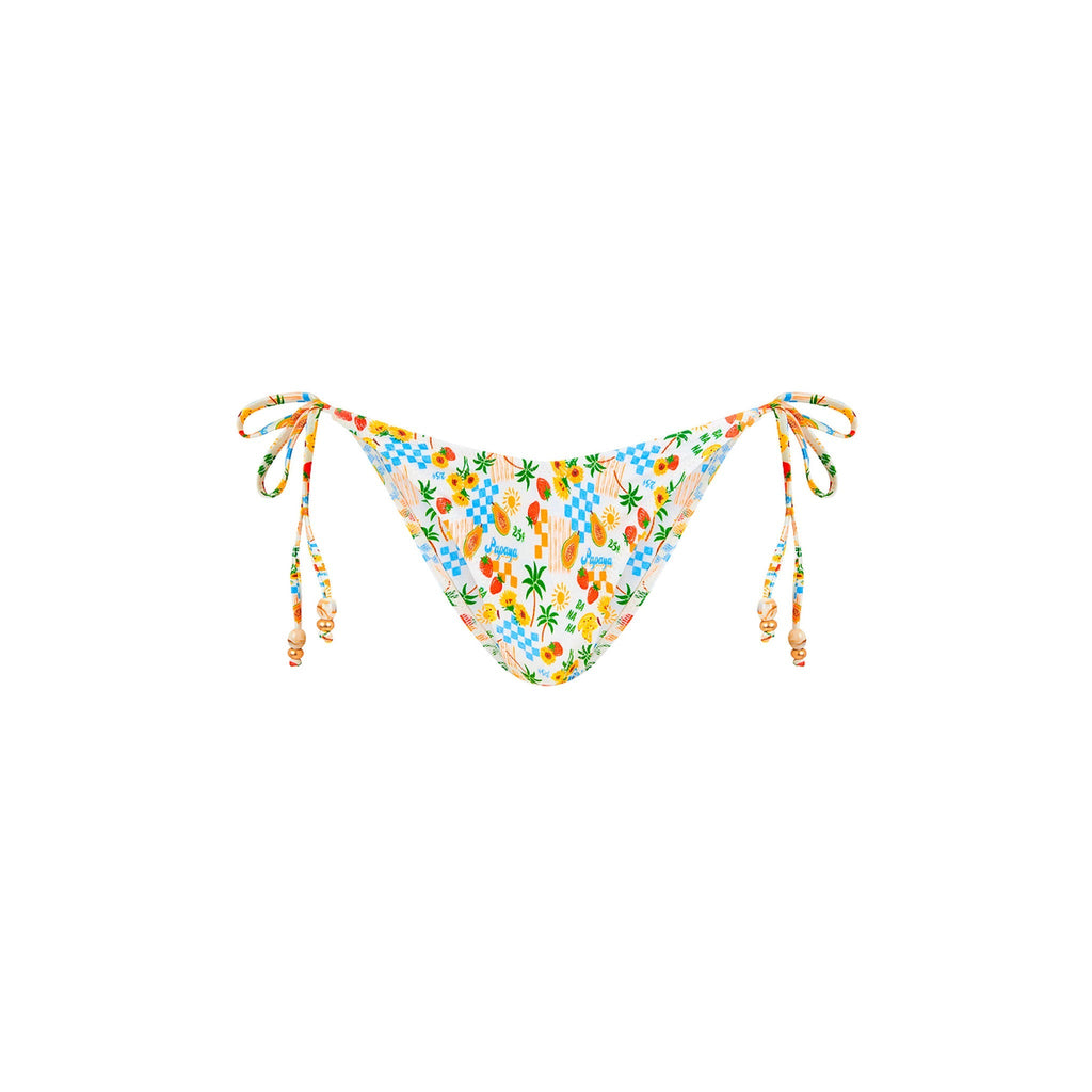 BOT263: Dipped Cheeky Tie Bikini Bottom - Suncatcher
