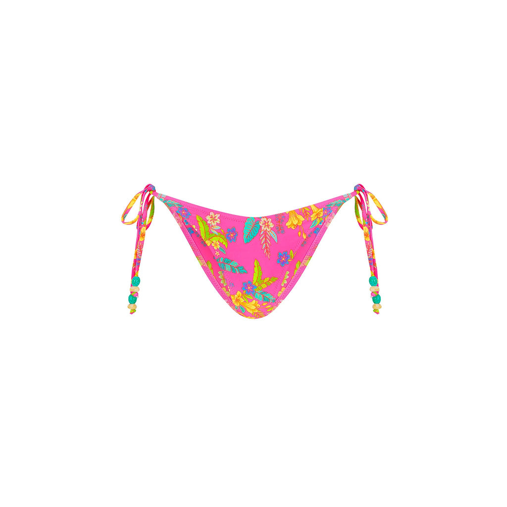 BOT263: Dipped Cheeky Tie Bikini Bottom - Viva Vacation