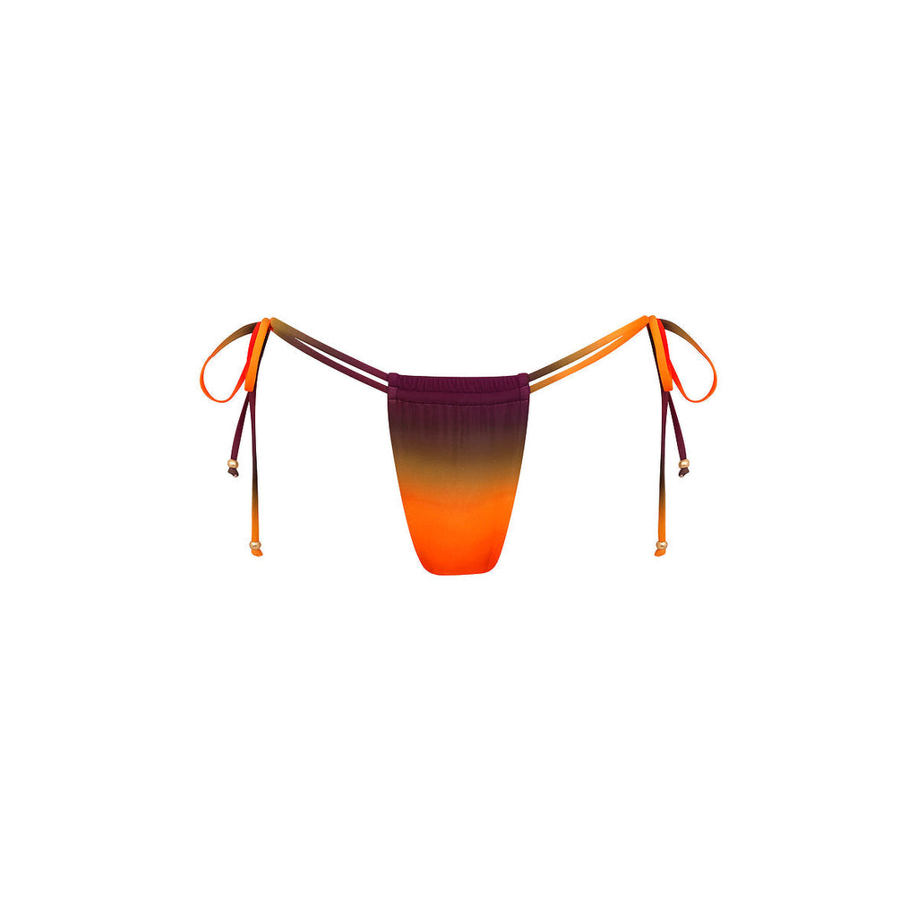 BOT265: Tie Ruched Thong Bikini Bottom - Coyote Kisses