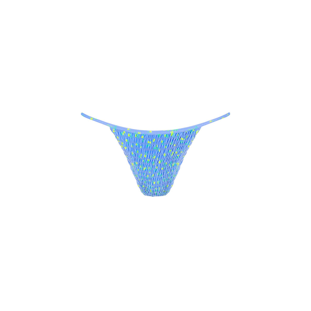 BOT271: Shirred Slim Cheeky Bikini Bottom - Lemon Bloom