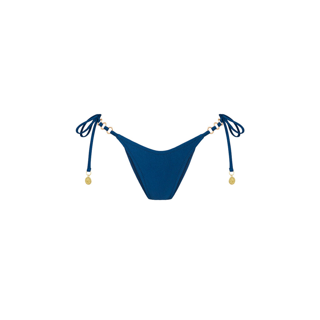BOT274: Trio Ring Cheeky Tie Bikini Bottom - Mystic Moon