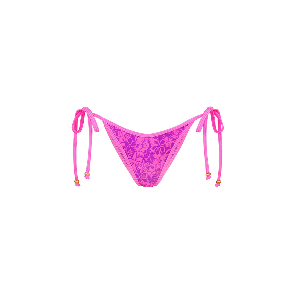 BOT277: Bind Dipped Cheeky Tie Bikini Bottom - Bubble Berry