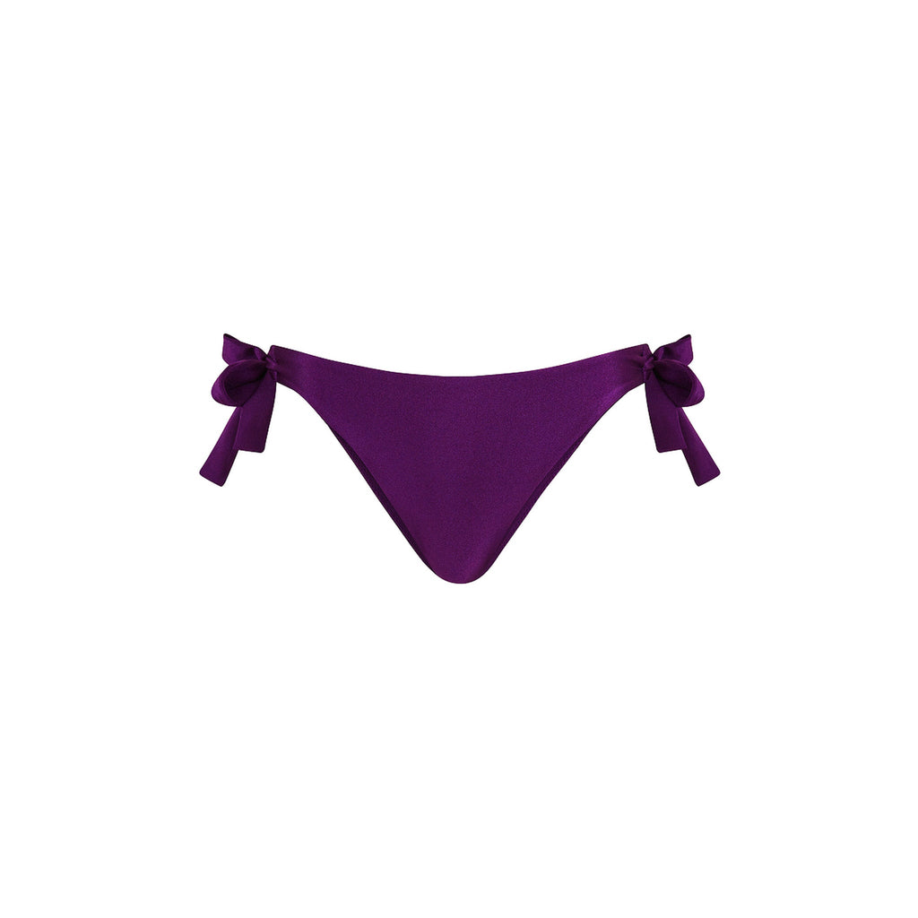 BOT242: Cheeky Bow Tie Side Bikini Bottom - Sugar Plum