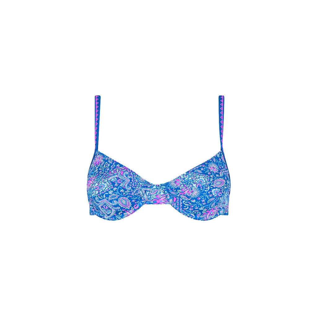 TOP152: Ditzy Underwire Bra Bikini Top - Lilac Moon