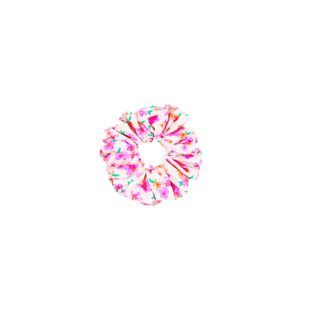 HAIR112: Scrunchie - Flamingo Flora
