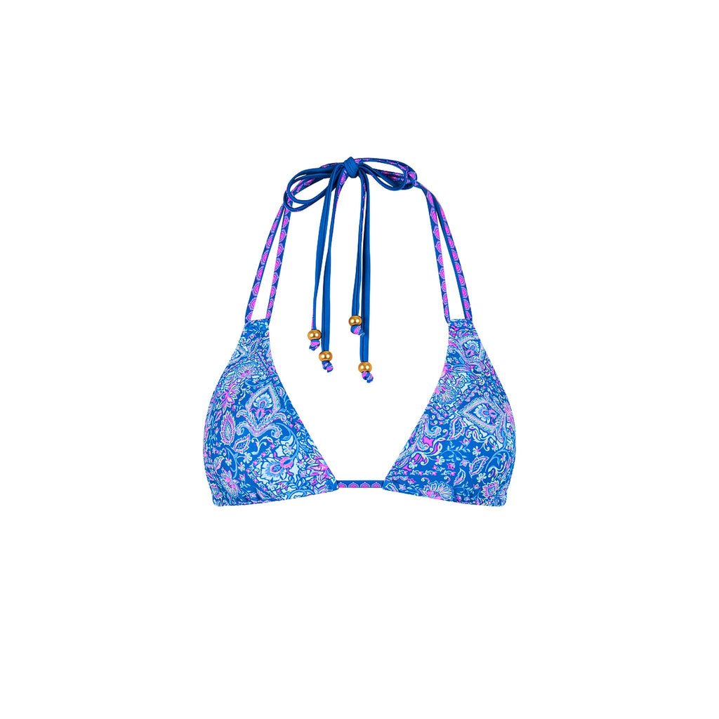 TOP155: Halter Bralette Bikini Top - Lilac Moon