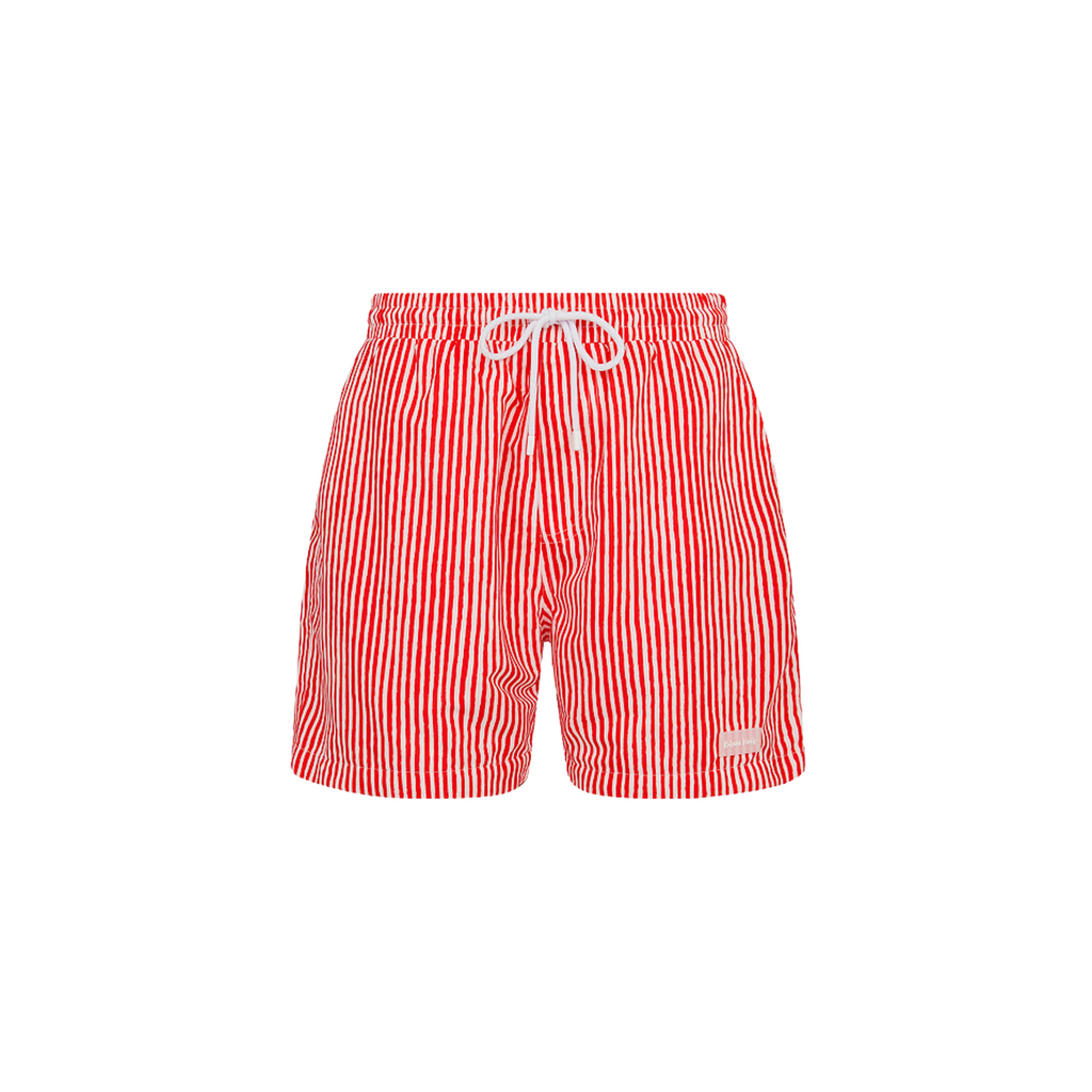 TRUNK110: Men's Swim Trunks - Cherry Cola