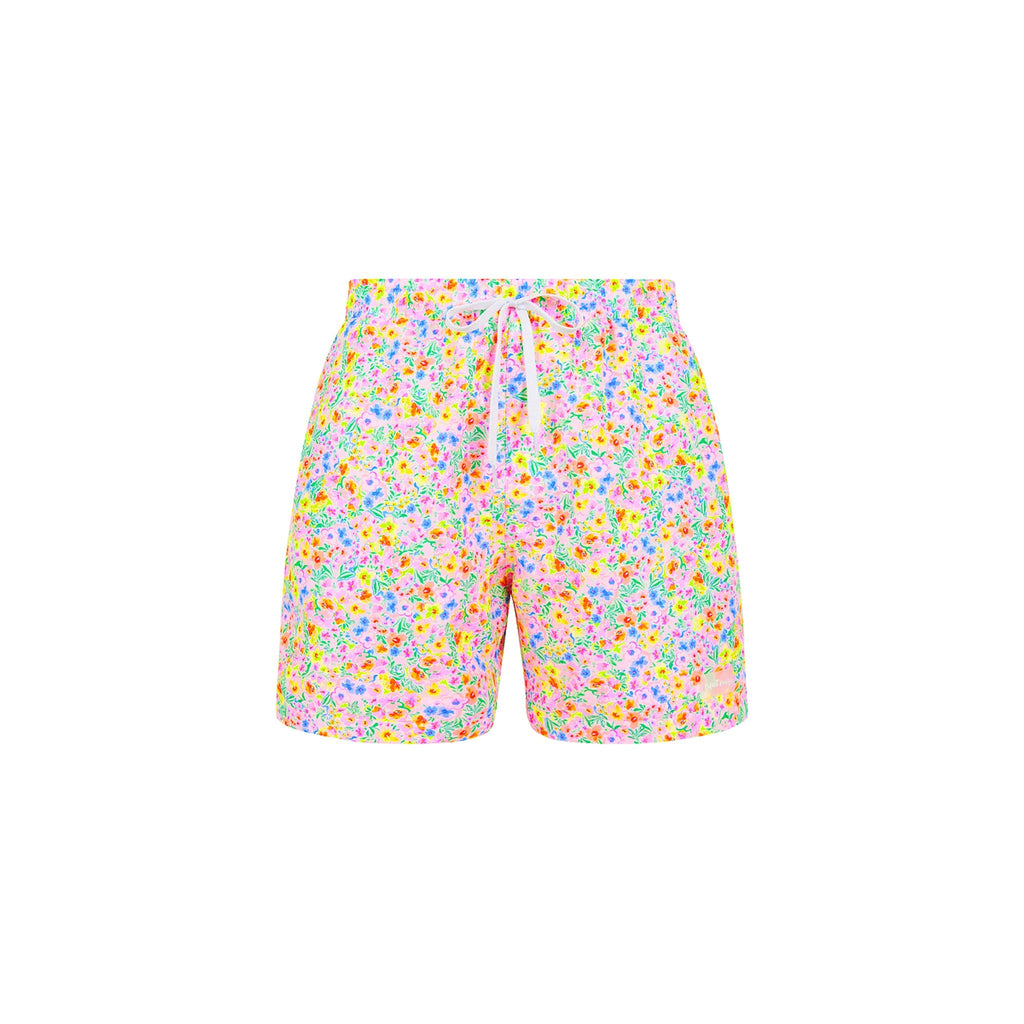 TRUNK110: Men's Swim Trunks - Moonflower