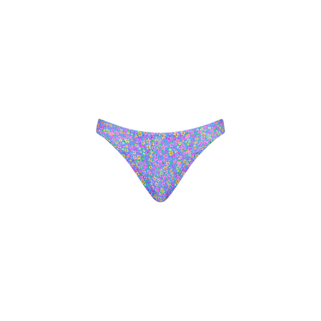 BOT229: Minimal Full Coverage Bikini Bottom - Bubblegum Blossom