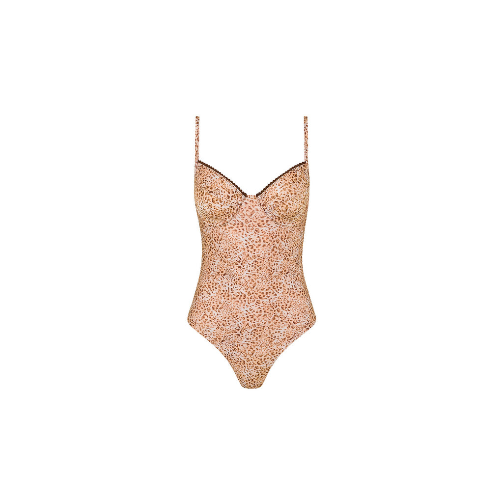 ONE340: Decorative Underwire Cheeky One Piece - Wild Skies