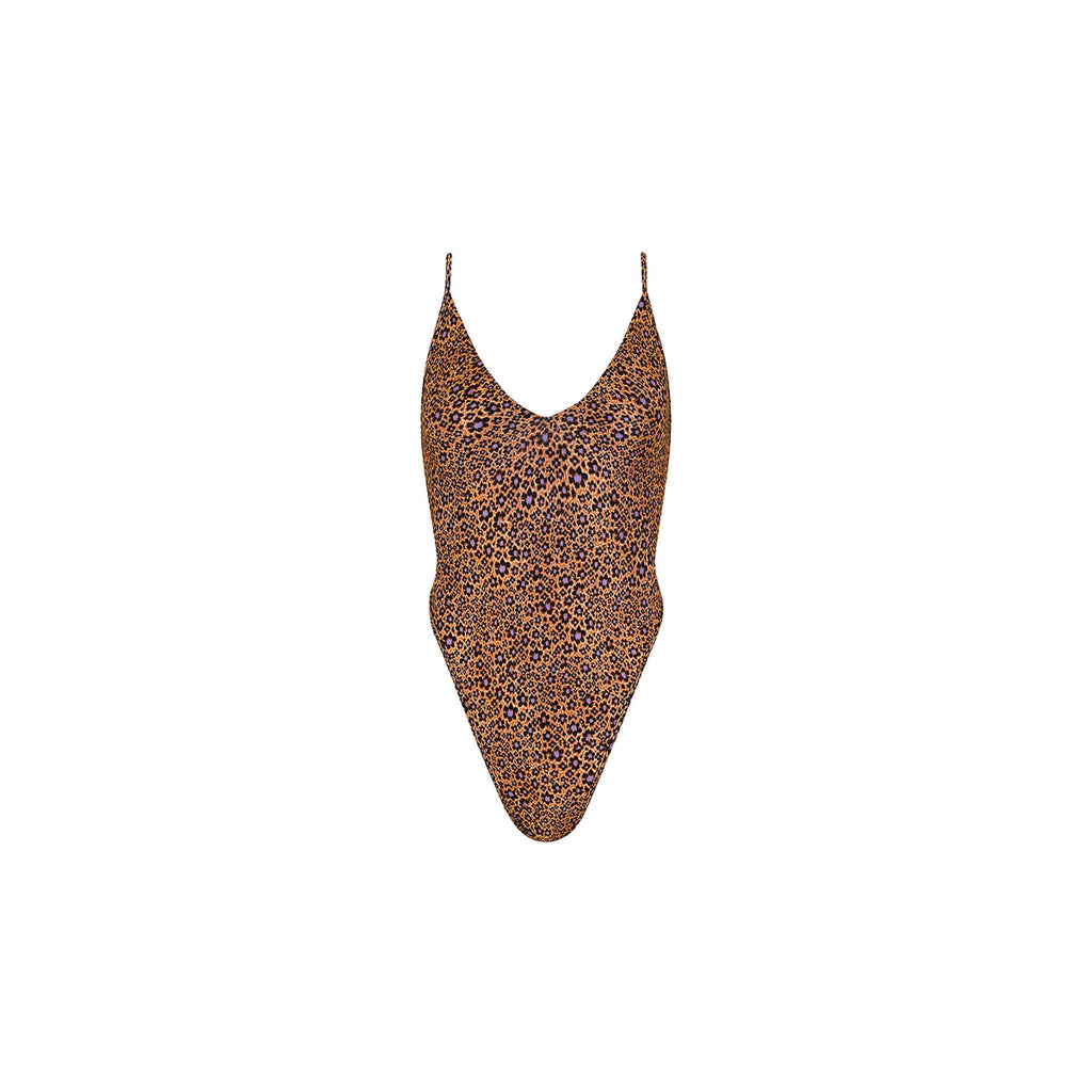 ONE325: Plunge Cross Back One Piece - Kosmic Kat