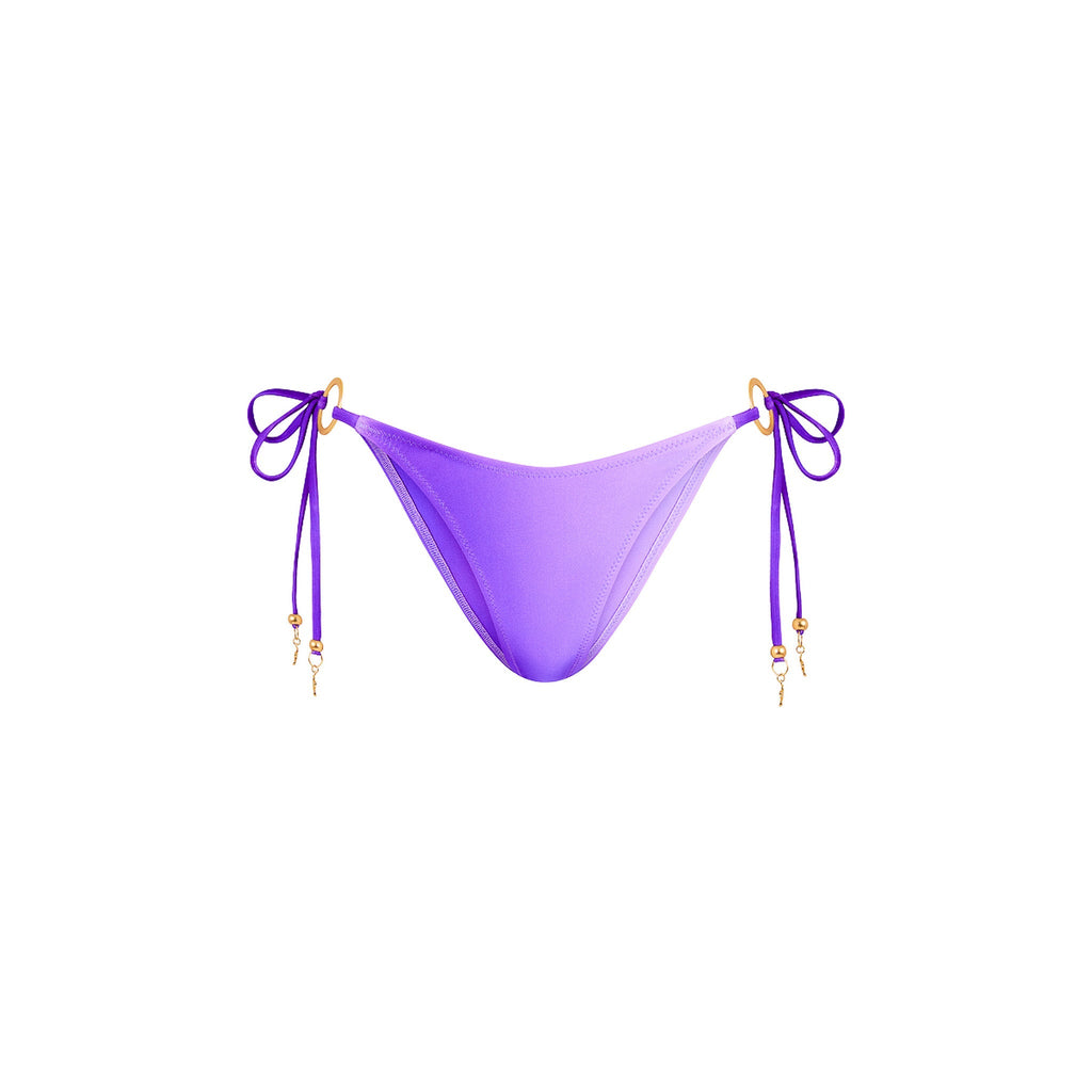 BOT261: Ring Cheeky Tie Bikini Bottom - Amethyst