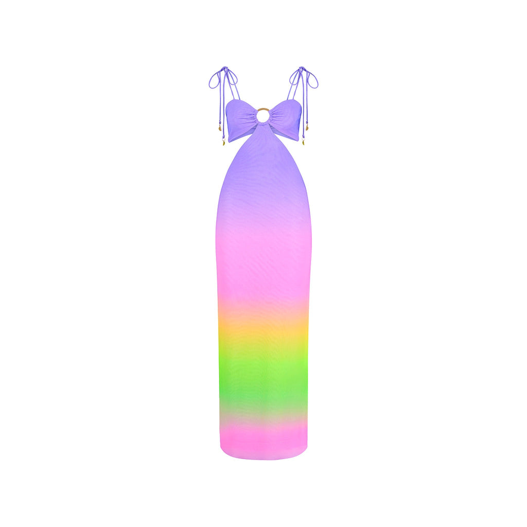 14470: Ring Cut Out Maxi Dress - Stardust