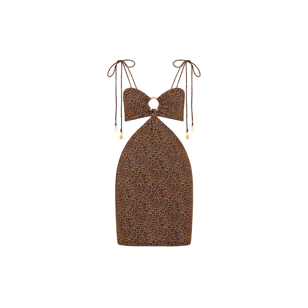 14471: Ring Cut Out Mini Dress - Kosmic Kat