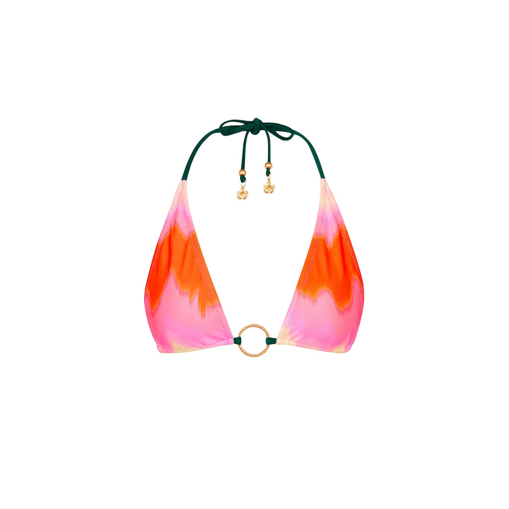 TOP188: Ring Halter Bikini Top - Strawberry Vanilla