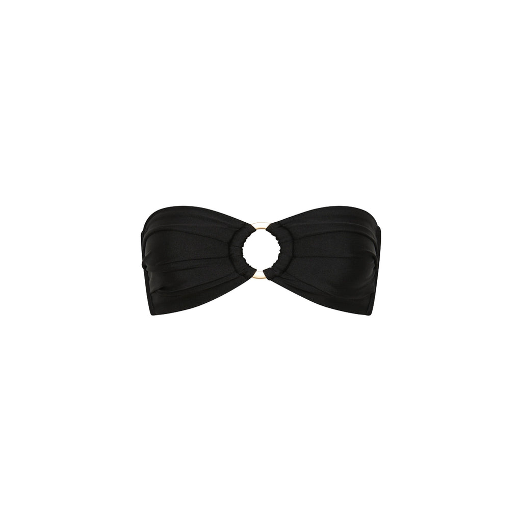 TOP154: Strapless Bandeau Bikini Top - Twilight Black