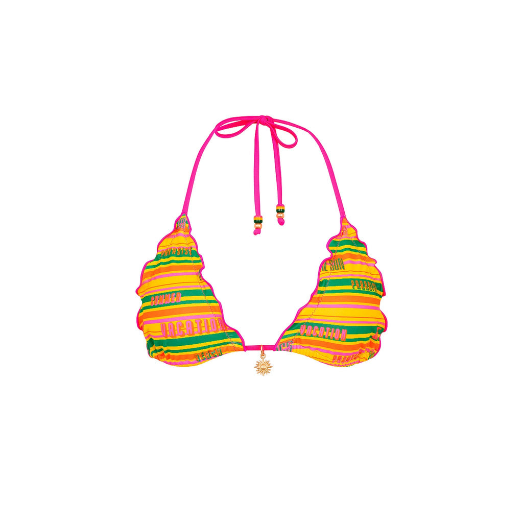 TOP185: Lettuce Edge Bralette Bikini Top - Sunshine Lover