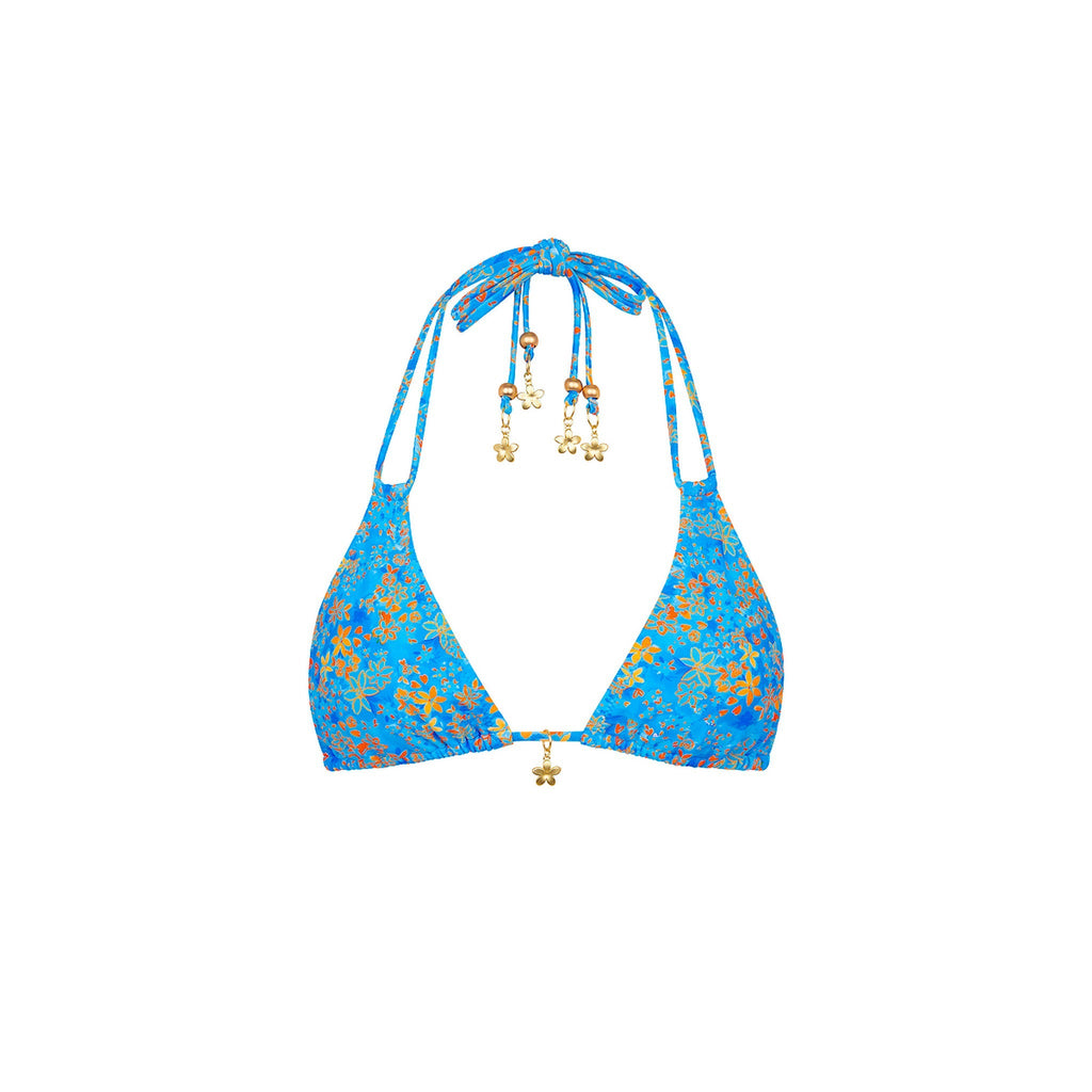 TOP155: Halter Bralette Bikini Top - Cream Soda