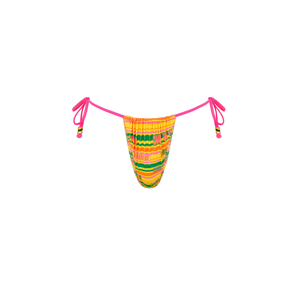 BOT275: Gathered Tie Side Bikini Bottom - Sunshine Lover