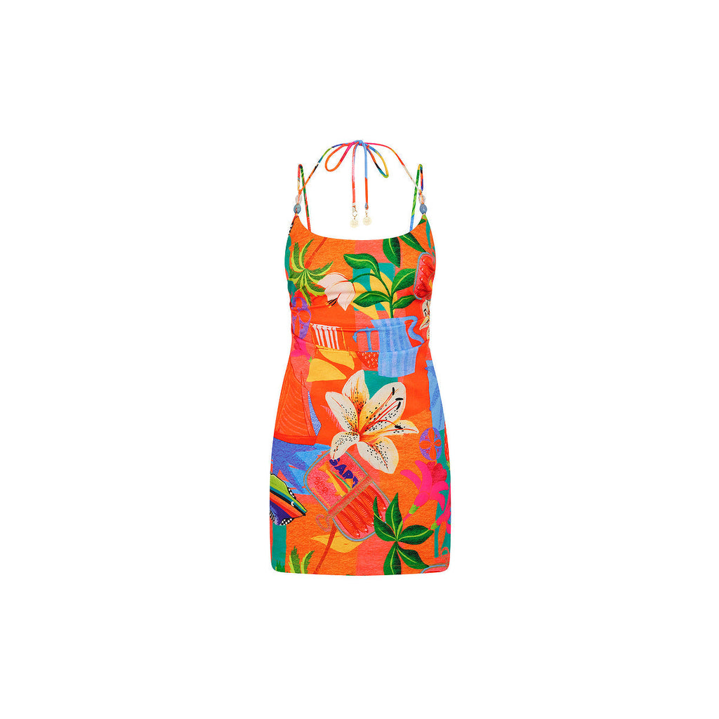 14503: Beaded String Mini Dress - Havana Haven