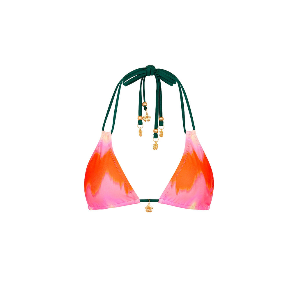 TOP155: Halter Bralette Bikini Top - Strawberry Vanilla