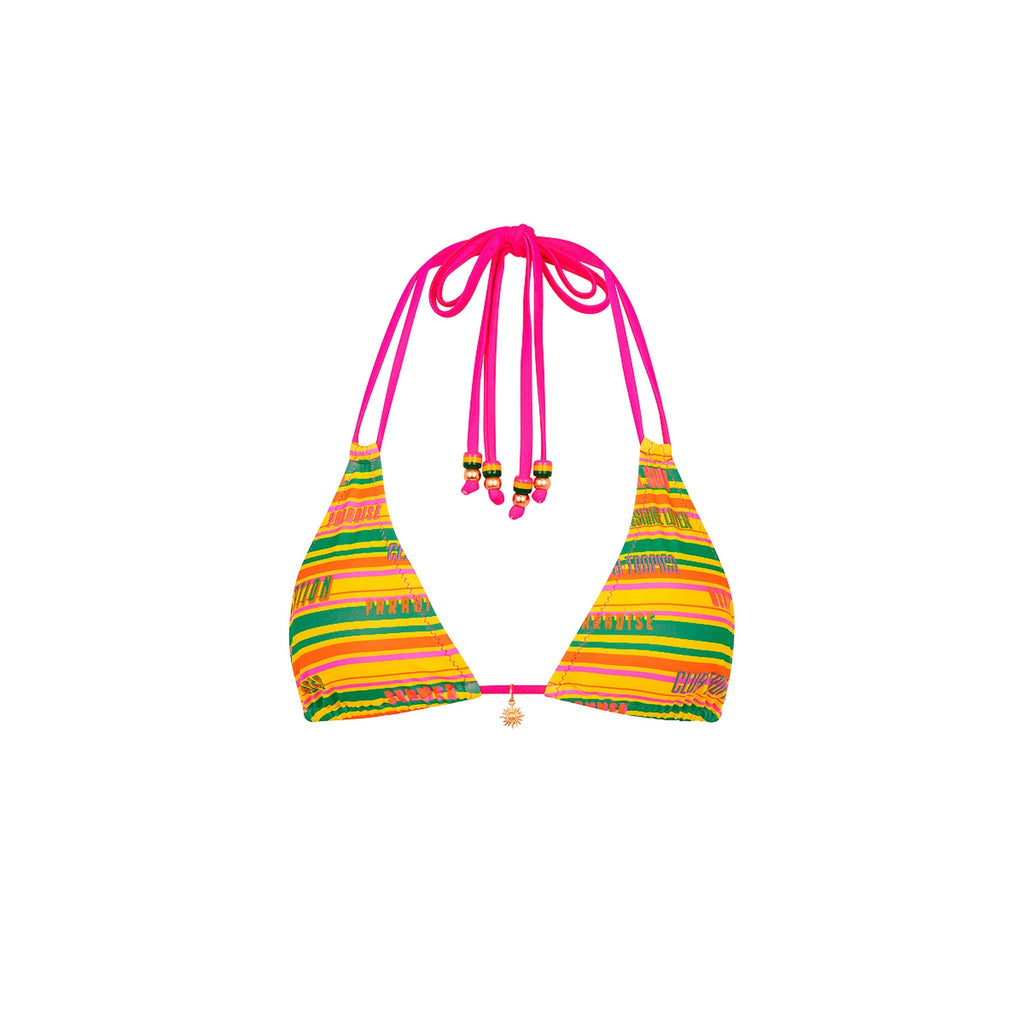 TOP155: Halter Bralette Bikini Top - Sunshine Lover
