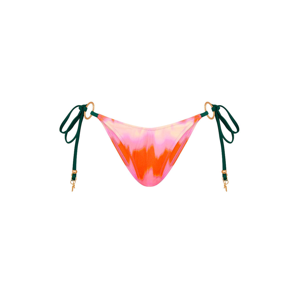 BOT261: Ring Cheeky Tie Bikini Bottom - Strawberry Vanilla