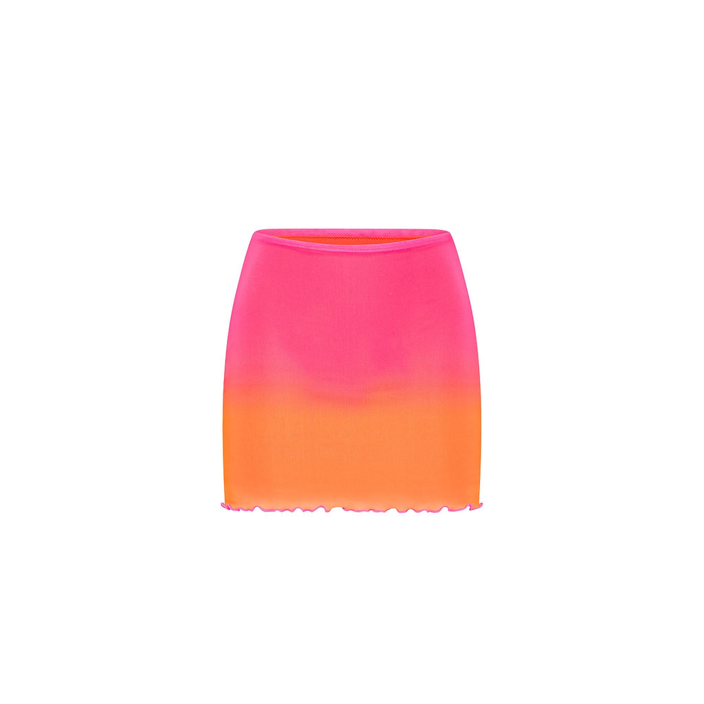15465: Mesh Mini Skirt - Tropical Heatwave