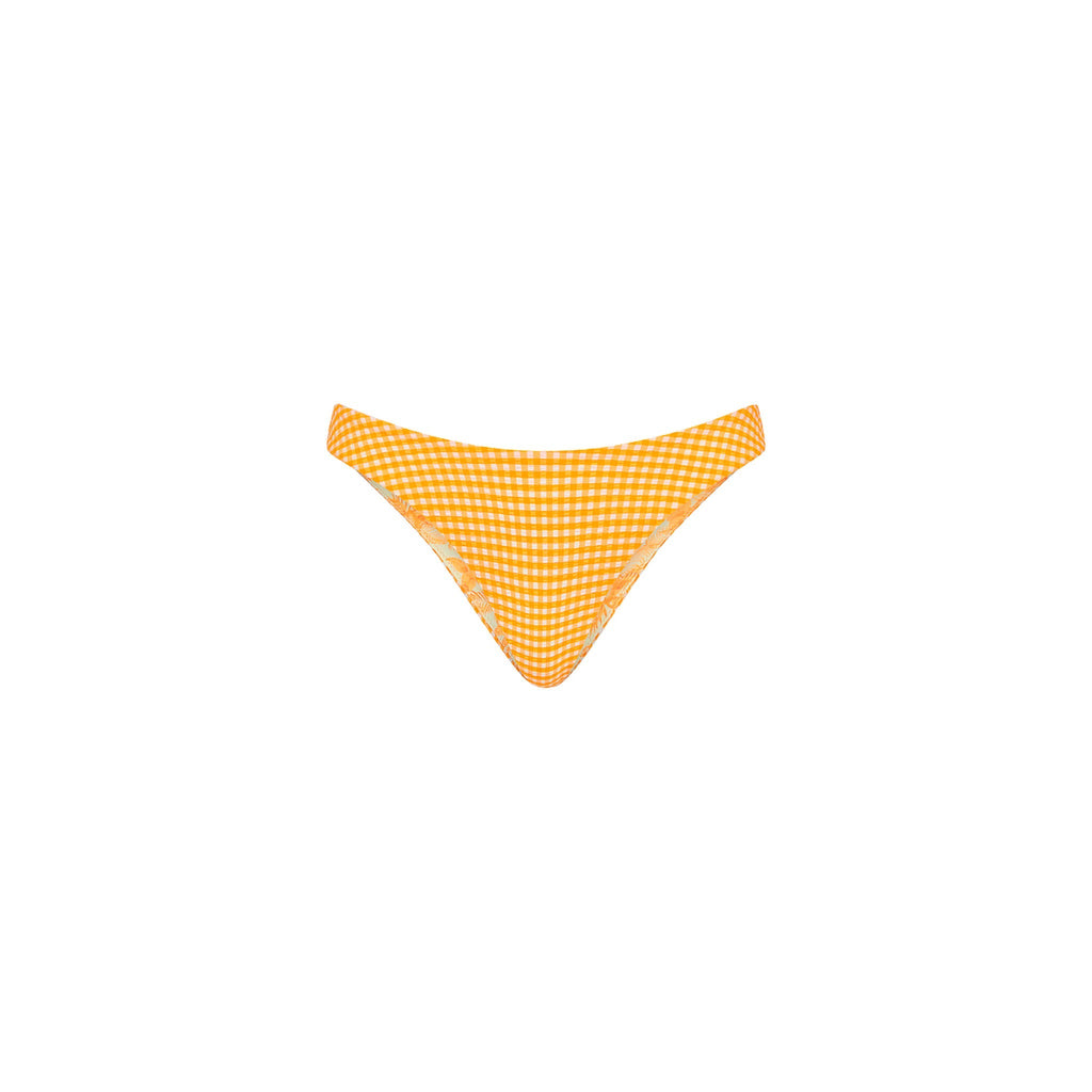 BOT229: Minimal Full Coverage Bikini Bottom - Orange Cream