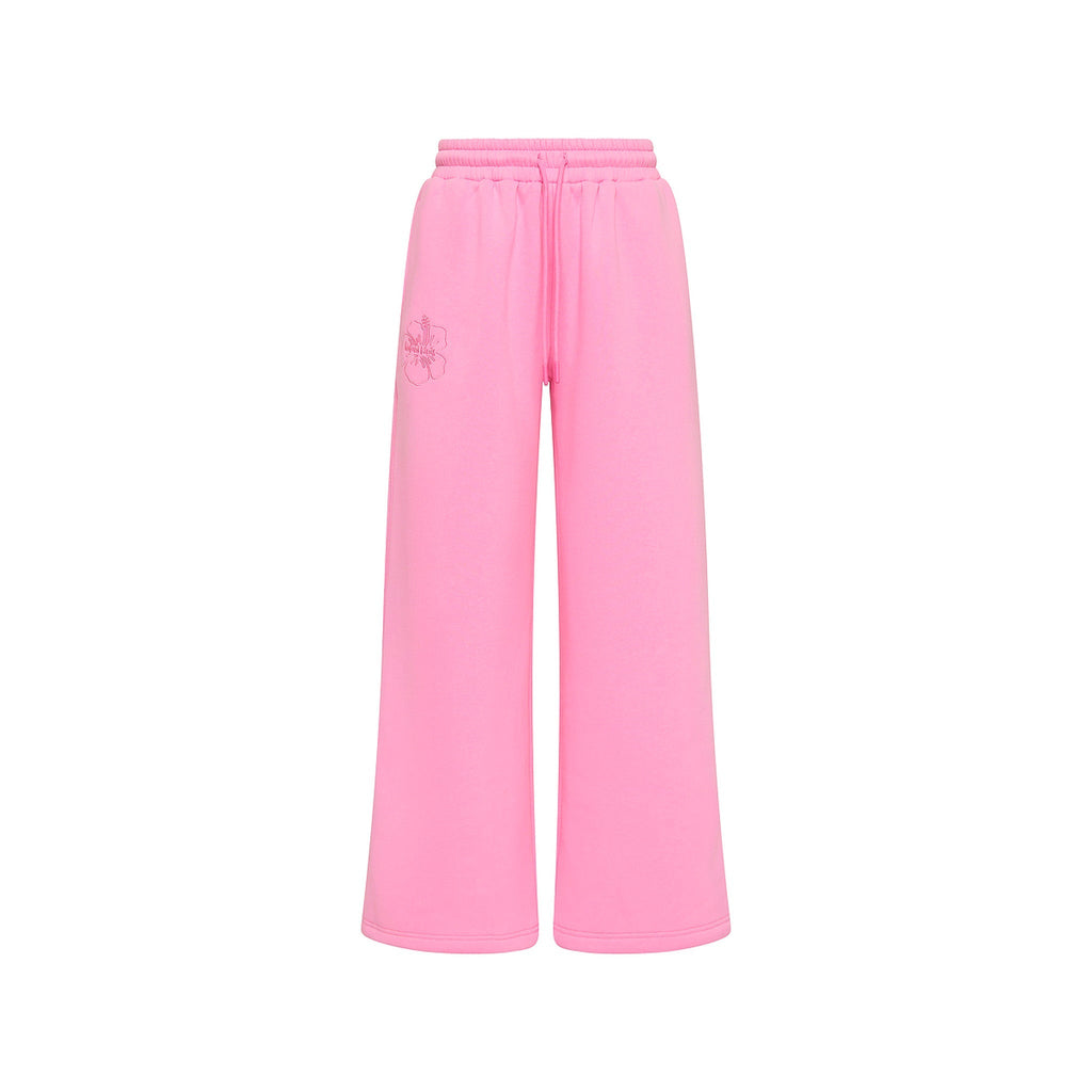 12557: Embroidered Track Pants - Powder Puff