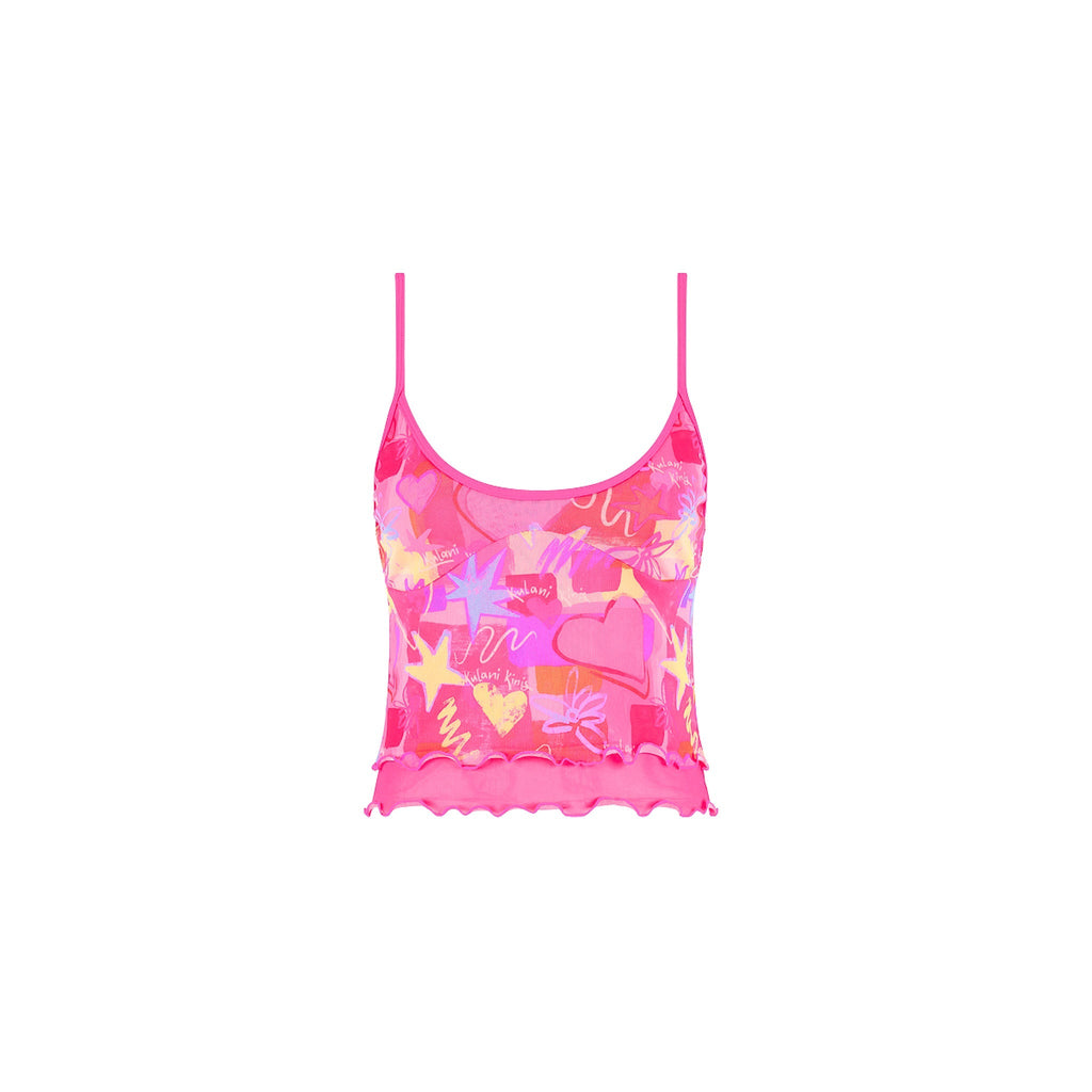 11463: Layered Mesh Cami - Heartbreaker