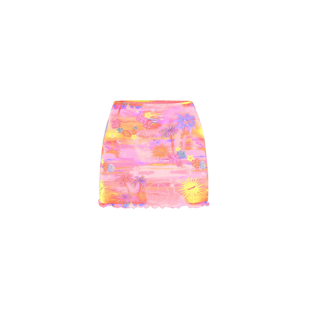 15465: Mesh Mini Skirt - Sunset Universe