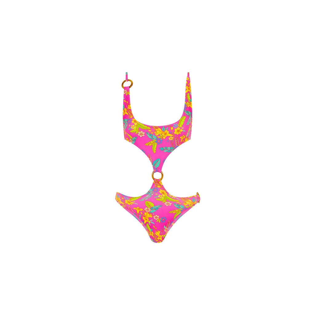 ONE338: Retro Ring Cheeky One Piece - Viva Vacation