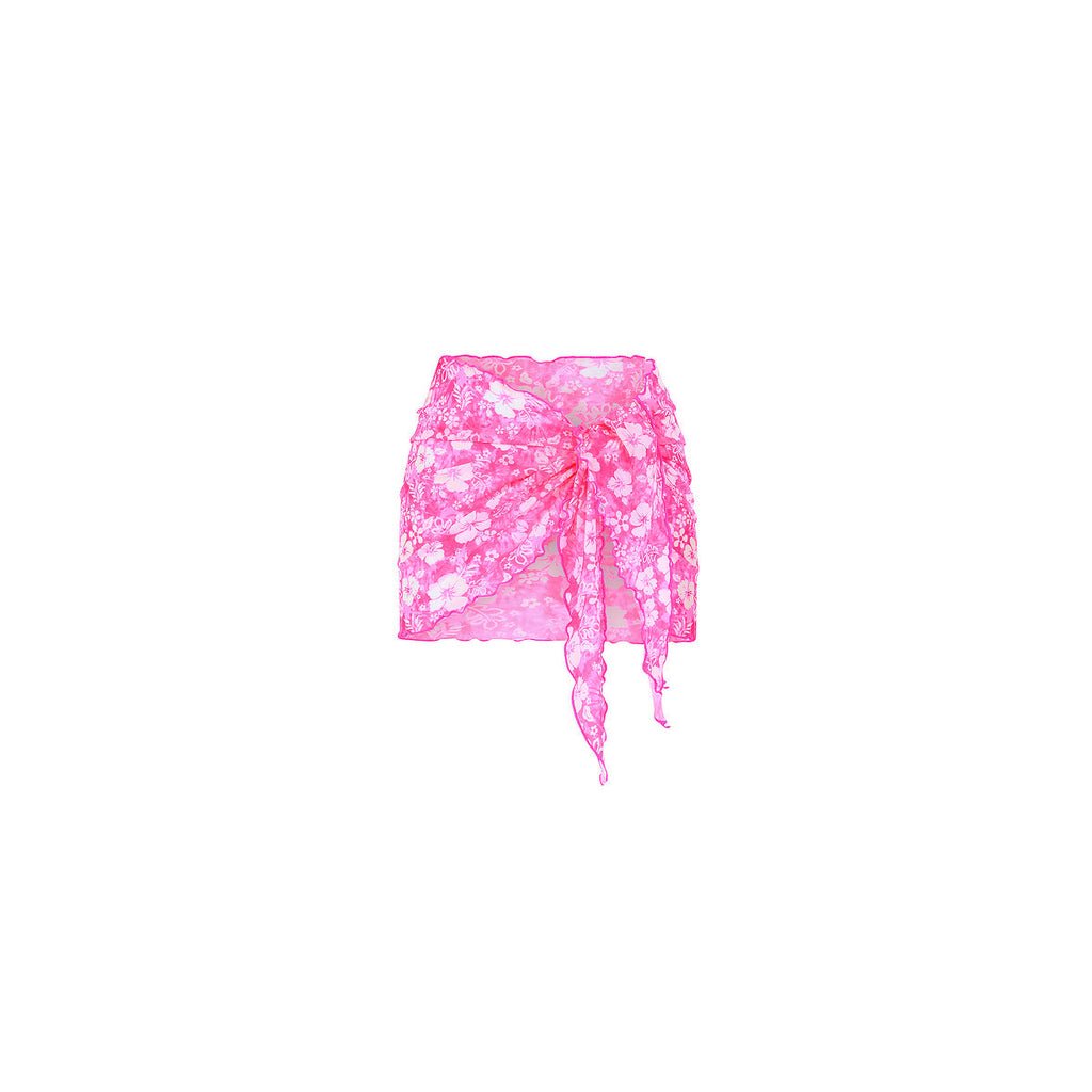 SAR102: Mini Mesh Sarong - Island Blush
